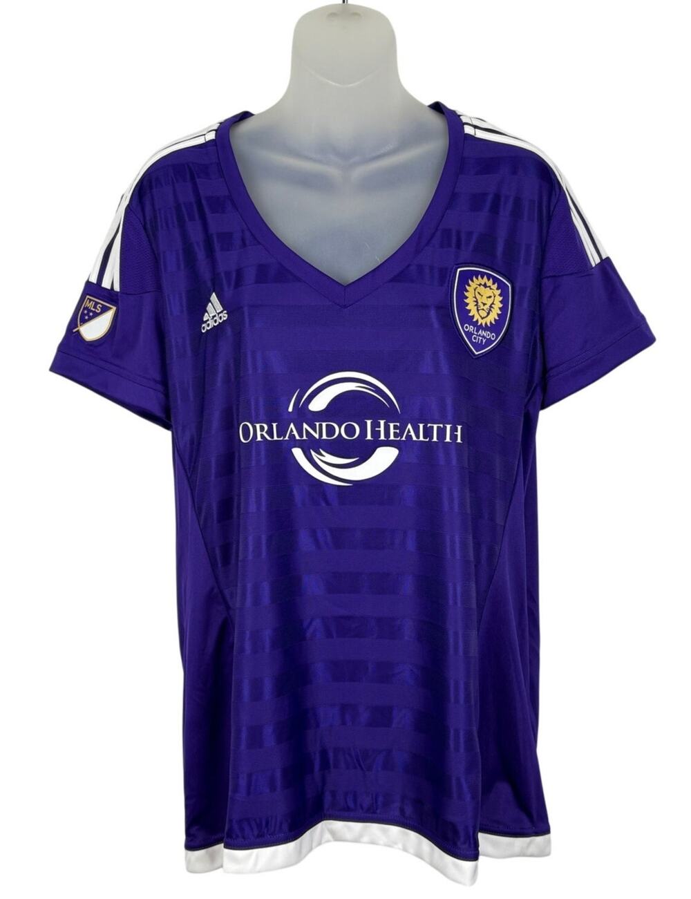 Adidas ORLANDO CITY MLS Soccer Replica Home Jersey 2015-2016 Women's XL NWT $75